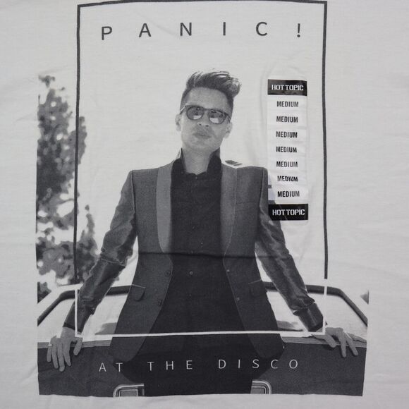 Panic at the Disco Shirt Womens M White Round Neck Short Sleeve Graphic Print - Picture 2 of 16